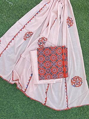 Ajrakh Suit With Dual Tone Patchwork Dupatta Catalogue 1-29 Ajrakh Suit With Dual Tone Patchwork Dupatta Catalogue 1-29