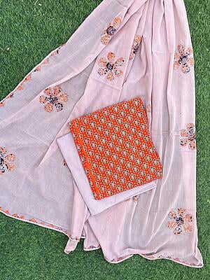 Ajrakh Suit With Dual Tone Patchwork Dupatta Catalogue 1-34 Ajrakh Suit With Dual Tone Patchwork Dupatta Catalogue 1-34