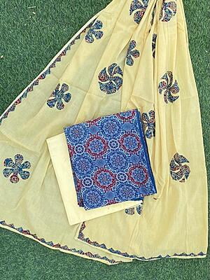 Ajrakh Suit With Dual Tone Patchwork Dupatta Catalogue 1-36 Ajrakh Suit With Dual Tone Patchwork Dupatta Catalogue 1-36