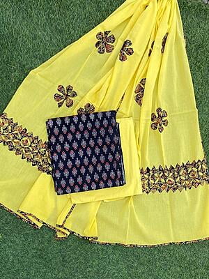 Ajrakh Suit With Dual Tone Patchwork Dupatta Catalogue 1-5 Ajrakh Suit With Dual Tone Patchwork Dupatta Catalogue 1-5