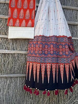 Ajrakh Suit With Kantha Dupatta Catalogue 2-12