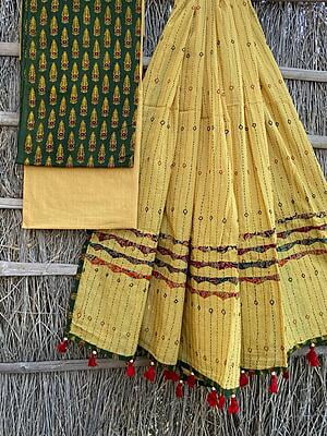 Ajrakh Suit With Kantha Dupatta Catalogue 1-12