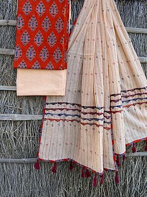 Ajrakh Suit With Kantha Dupatta Catalogue 1-22