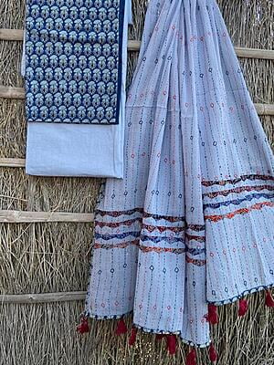 Ajrakh Suit With Kantha Dupatta Catalogue 1-28