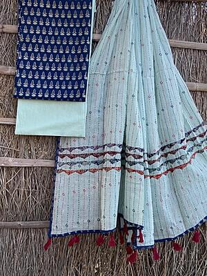 Ajrakh Suit With Kantha Dupatta Catalogue 1-3