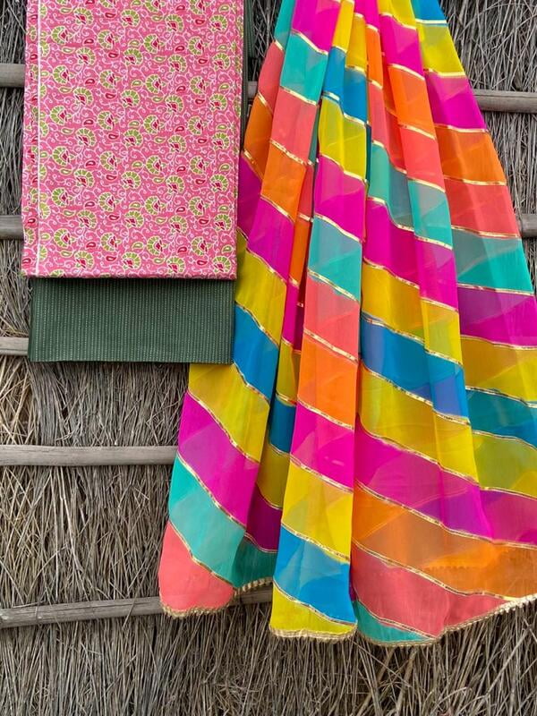 Ajrakh Suit With Leheriya Dupatta Catalogue 1-1 Ajrakh Suit With Leheriya Dupatta Catalogue 1-1