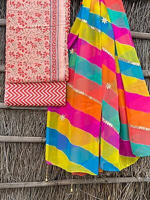 Ajrakh Suit With Leheriya Dupatta Catalogue 1-11 Ajrakh Suit With Leheriya Dupatta Catalogue 1-11