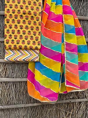 Ajrakh Suit With Leheriya Dupatta Catalogue 1-12 Ajrakh Suit With Leheriya Dupatta Catalogue 1-12