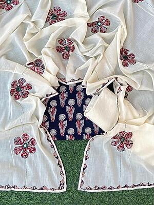 Ajrakh Suit With Mirror Work Dupatta Catalogue 2-14 Ajrakh Suit With Mirror Work Dupatta Catalogue 2-14