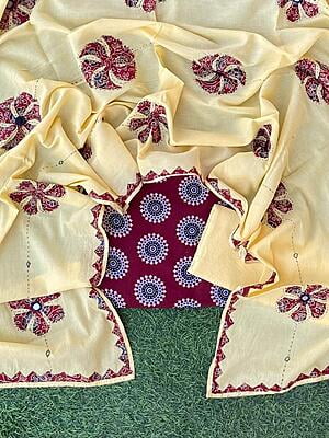 Ajrakh Suit With Mirror Work Dupatta Catalogue 2-17 Ajrakh Suit With Mirror Work Dupatta Catalogue 2-17