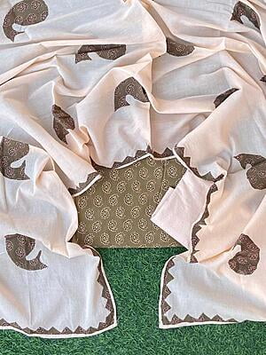 Ajrakh Suit With Mirror Work Dupatta Catalogue 2-23 Ajrakh Suit With Mirror Work Dupatta Catalogue 2-23