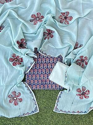 Ajrakh Suit With Mirror Work Dupatta Catalogue 2-28 Ajrakh Suit With Mirror Work Dupatta Catalogue 2-28