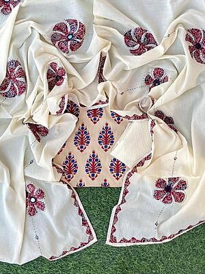 Ajrakh Suit With Mirror Work Dupatta Catalogue 2-29 Ajrakh Suit With Mirror Work Dupatta Catalogue 2-29