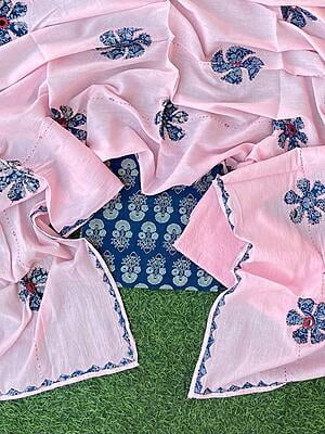 Ajrakh Suit With Mirror Work Dupatta Catalogue 2-3 Ajrakh Suit With Mirror Work Dupatta Catalogue 2-3