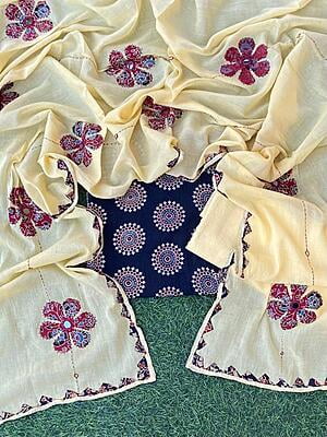 Ajrakh Suit With Mirror Work Dupatta Catalogue 2-30 Ajrakh Suit With Mirror Work Dupatta Catalogue 2-30