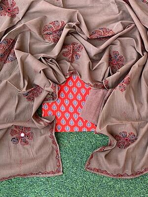 Ajrakh Suit With Mirror Work Dupatta Catalogue 2-38 Ajrakh Suit With Mirror Work Dupatta Catalogue 2-38