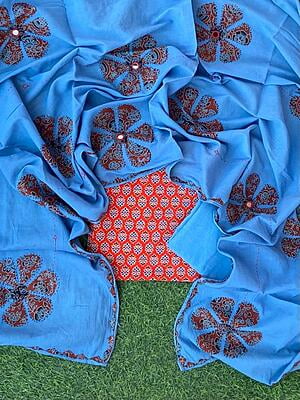 Ajrakh Suit With Mirror Work Dupatta Catalogue 2-40 Ajrakh Suit With Mirror Work Dupatta Catalogue 2-40