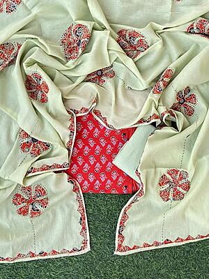 Ajrakh Suit With Mirror Work Dupatta Catalogue 2-7 Ajrakh Suit With Mirror Work Dupatta Catalogue 2-7