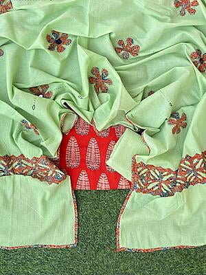 Ajrakh Suit With Mirror Work Dupatta Catalogue 2-9 Ajrakh Suit With Mirror Work Dupatta Catalogue 2-9