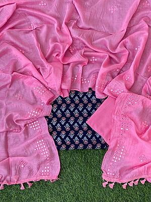 Ajrakh Suit With Mirror Work Dupatta Catalogue 3-12 Ajrakh Suit With Mirror Work Dupatta Catalogue 3-12