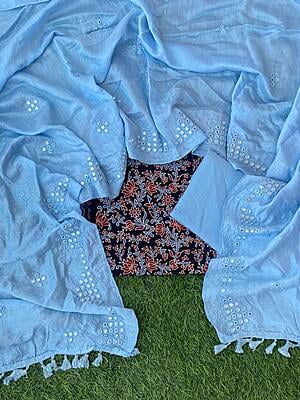 Ajrakh Suit With Mirror Work Dupatta Catalogue 3-14 Ajrakh Suit With Mirror Work Dupatta Catalogue 3-14
