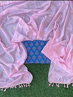 Ajrakh Suit With Mirror Work Dupatta Catalogue 3-16 Ajrakh Suit With Mirror Work Dupatta Catalogue 3-16