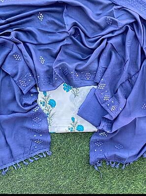 Ajrakh Suit With Mirror Work Dupatta Catalogue 3-17 Ajrakh Suit With Mirror Work Dupatta Catalogue 3-17