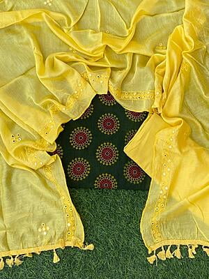 Ajrakh Suit With Mirror Work Dupatta Catalogue 3-4 Ajrakh Suit With Mirror Work Dupatta Catalogue 3-4