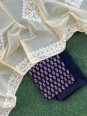 Ajrakh Suit With Patch Work Dupatta Catalogue 2-10 Ajrakh Suit With Patch Work Dupatta Catalogue 2-10