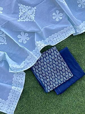 Ajrakh Suit With Patch Work Dupatta Catalogue 2-11 Ajrakh Suit With Patch Work Dupatta Catalogue 2-11