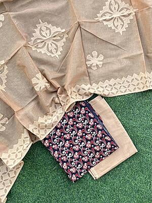 Ajrakh Suit With Patch Work Dupatta Catalogue 2-22 Ajrakh Suit With Patch Work Dupatta Catalogue 2-22