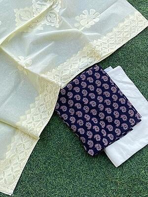 Ajrakh Suit With Patch Work Dupatta Catalogue 2-7 Ajrakh Suit With Patch Work Dupatta Catalogue 2-7