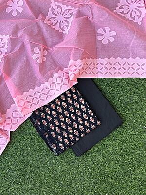 Ajrakh Suit With Patch Work Dupatta Catalogue 3-10 Ajrakh Suit With Patch Work Dupatta Catalogue 3-10