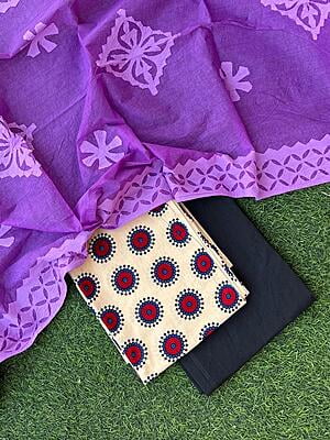 Ajrakh Suit With Patch Work Dupatta Catalogue 3-12 Ajrakh Suit With Patch Work Dupatta Catalogue 3-12