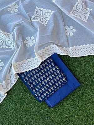 Ajrakh Suit With Patch Work Dupatta Catalogue 3-19 Ajrakh Suit With Patch Work Dupatta Catalogue 3-19