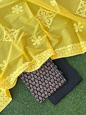 Ajrakh Suit With Patch Work Dupatta Catalogue 3-2 Ajrakh Suit With Patch Work Dupatta Catalogue 3-2
