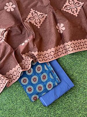 Ajrakh Suit With Patch Work Dupatta Catalogue 3-23 Ajrakh Suit With Patch Work Dupatta Catalogue 3-23
