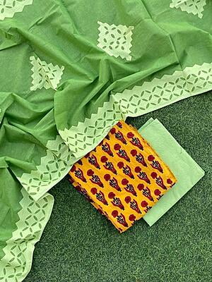 Ajrakh Suit With Patch Work Dupatta Catalogue 3-27 Ajrakh Suit With Patch Work Dupatta Catalogue 3-27