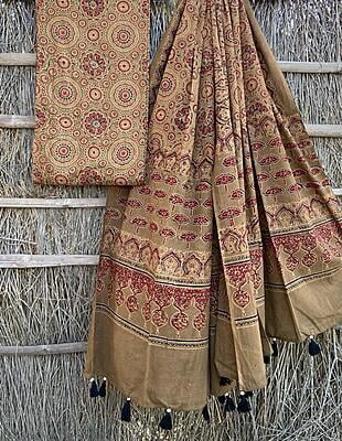 Ajrakh Printed Top-Dupatta Set-10