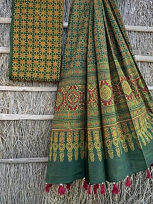 Ajrakh Printed Top-Dupatta Set-14