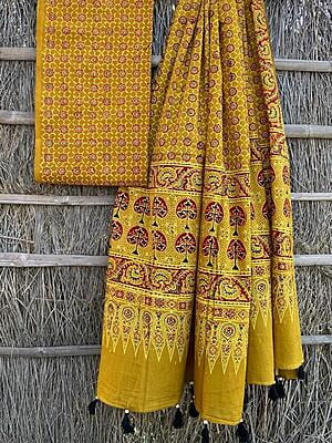 Ajrakh Printed Top-Dupatta Set-15