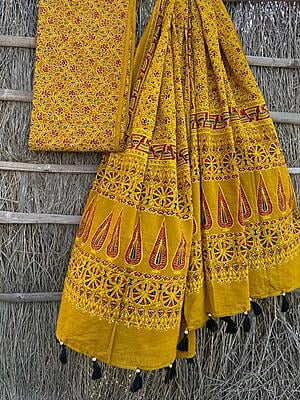 Ajrakh Printed Top-Dupatta Set-16