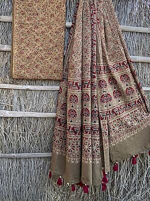 Ajrakh Printed Top-Dupatta Set-18