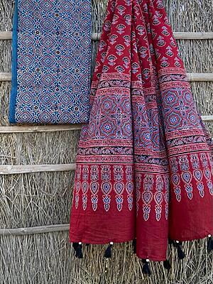 Ajrakh Printed Top-Dupatta Set-20