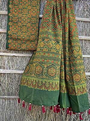 Ajrakh Printed Top-Dupatta Set-23