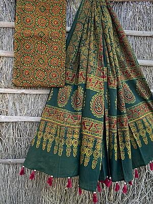 Ajrakh Printed Top-Dupatta Set-25