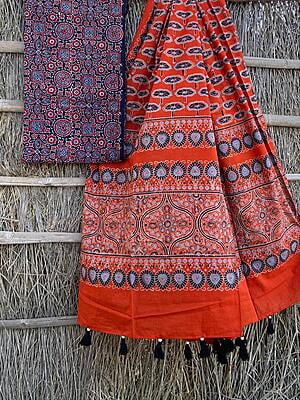 Ajrakh Printed Top-Dupatta Set-26
