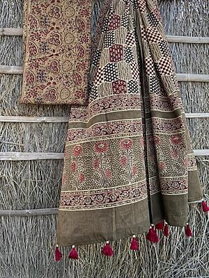 Ajrakh Printed Top-Dupatta Set-28