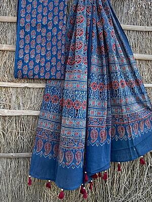 Ajrakh Printed Top-Dupatta Set-29