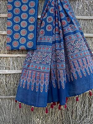 Ajrakh Printed Top-Dupatta Set-7